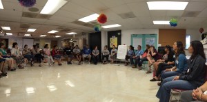 Faculty practicing our own morning meeting.